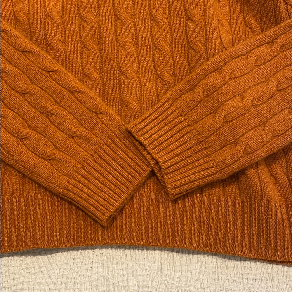 Brooks Brothers Cable Knit Sweater - Burnt Orange - Picture 6 of 6